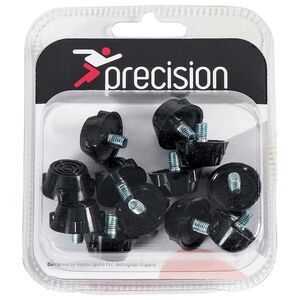Precision Ultra Flat Rubber soccer Studs (Pack Of 12) / Black